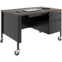 Lorell Fortress Series 48" Mobile Right-Pedestal Teachers Desk - 29.5" Height x 48" Width x 30" - - (LLR66943)