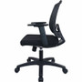 Lorell SOHO Mesh Mid-back Task Chair - Black Seat Color - Fabric Seat Material - Black Back Color - (LLR41842)