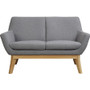 Lorell Quintessence Collection Loveseat - 32.8" Height x 19.8" Width x 53.1" Length - Finish: Gray (LLR68962)
