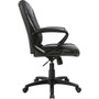 SOHO High-Back Office Chair - Black Seat Color - Bonded Leather Seat Material - Black Back Color - (LLR81801)