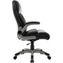 SOHO High-back Office Chair Flip with Armrest - Black Seat Color - Bonded Leather Seat Material - - (LLR81803)