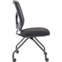Lorell Training Room Guest Chairs - Black Seat Color - Fabric Seat Material - Mesh Back Material - (LLR84385)