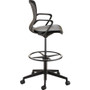 Safco Shell Extended-Height Chair - Black Vinyl Seat Color - Plastic Seat Material - Black Back - - (SAF7014BL)