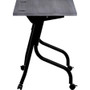 Lorell Flip Top Training Table - Charcoal Rectangle, Melamine Top - Black Four Leg Base - 4 Legs x (LLR59489)