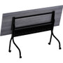 Lorell Flip Top Training Table - Charcoal Rectangle, Melamine Top - Black Four Leg Base - 4 Legs x (LLR59488)