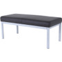 Lorell Healthcare Reception Guest Bench - Silver Frame Color - Powder Coated Steel Frame Material - (LLR66999)