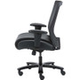 Lorell Heavy-duty Mesh Back Task Chair - Black Seat Color - Leather, Polyurethane Seat Material - - (LLR03207)