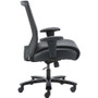 Lorell Heavy-duty Mesh Back Task Chair - Black Seat Color - Leather, Polyurethane Seat Material - - (LLR03207)