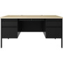 Lorell Fortress Series Double-Pedestal Desk - 30" Height x 60" Width x 29.5" Depth, x 1.1" Top, - - (LLR60930)
