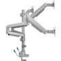 Lorell Mounting Arm for Monitor - Gray - Height Adjustable - 3 Display(s) Supported - 15.40 lb Load (LLR99804)