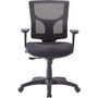 Lorell Conjure Executive Mid-back Swivel/Tilt Task Chair - Fabric Seat Material - Mid Back - Black (LLR62008)