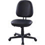 Lorell Vinyl Contoured Task Chair - Vinyl Seat Material - Vinyl Back Material - 5-star Base - Black (LLR84875)