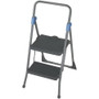Cosco Steel 2-Step Folding Step Stool - 2 Step - 300 lb Load Capacity - 22.5" Width x 24.8" Depth x (CSC11829GGB)