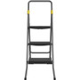 Cosco Steel 3-Step Folding Step Stool - 3 Step - 300 lb Load Capacity - 14.5" Width x 12.3" Depth x (CSC11839GGO)