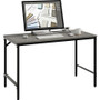 Safco Simple Study Desk - Neowalnut Rectangle, Laminated Top - Black Powder Coat Four Leg Base - 4 (SAF5272BLWL)