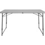 Cosco Fold Portable Indoor/Outdoor Utility Table - 200 lb Capacity - Height Adjustable - 48" Table (CSC14400GRY1E)