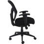 Lorell Executive Mesh High-Back Office Chair - Black Seat Color - Fabric Seat Material - Black Back (LLR40212)