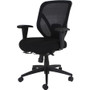 Lorell Executive Mesh High-Back Office Chair - Black Seat Color - Fabric Seat Material - Black Back (LLR40212)