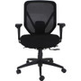 Lorell Executive Mesh High-Back Office Chair - Black Seat Color - Fabric Seat Material - Black Back (LLR40212)