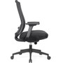 Lorell Mid-back Mesh Chair - Mid Back - 5-star Base - Black - Armrest - 1 Each (LLR42180)