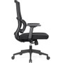Lorell Mid-back Mesh Chair - Black Seat Color - Fabric Seat Material - Black Back Color - Mesh Back (LLR81988)