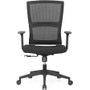Lorell Mid-back Mesh Chair - Black Seat Color - Fabric Seat Material - Black Back Color - Mesh Back (LLR81988)