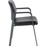 Lorell Healthcare Upholstery Guest Chair - Steel Frame Material - Square Base - Black - Vinyl - - 1 (LLR30950)
