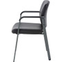 Lorell Healthcare Upholstery Guest Chair - Steel Frame Material - Square Base - Black - Vinyl - - 1 (LLR30950)