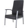 Lorell High-Back Healthcare Guest Chair - Vinyl Seat Material - Vinyl Back Material - Powder Coated (LLR67011)
