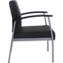 Lorell Mid-Back Healthcare Guest Chair - Vinyl Seat Material - Vinyl Back Material - Powder Coated (LLR67012)