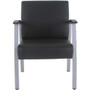 Lorell Mid-Back Healthcare Guest Chair - Vinyl Seat Material - Vinyl Back Material - Powder Coated (LLR67012)