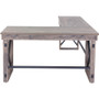 LYS L-Shaped Industrial Desk - L-shaped Top - 200 lb Capacity - 52.13" Table Top Width x 19.75" Top (LYSDK100LRGK)