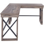 LYS L-Shaped Industrial Desk - L-shaped Top - 200 lb Capacity - 52.13" Table Top Width x 19.75" Top (LYSDK100LRGK)
