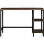 NuSparc Metal Frame Desk - Vintage Oak, Black Top - Contemporary Style - 220 lb Capacity - 47.20" x (NPRDK101NRRK)