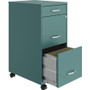 NuSparc Mobile File Cabinet - 14.2" Width x 18" Depth x 29.5" Height - 3 x Drawer(s) for File, Box (NPRVF318BMTL)