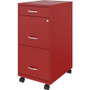 NuSparc Mobile File Cabinet - 14.2" Width x 18" Depth x 29.5" Height - 3 x Drawer(s) for File, Box (NPRVF318BMRD)
