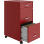 NuSparc Mobile File Cabinet - 14.2" Width x 18" Depth x 29.5" Height - 3 x Drawer(s) for File, Box (NPRVF318BMRD)