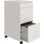 NuSparc Mobile File Cabinet - 14.2" Width x 18" Depth x 29.5" Height - 3 x Drawer(s) for File, Box (NPRVF318BMWE)