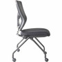Lorell Conjure Mesh Training Chairs - Polyurethane, Molded Foam, Fabric Seat Material - Black - 2 / (LLR62020)
