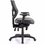 Lorell Conjure Mid-Back Office Chair - Vinyl, Foam, Polyurethane Seat Material - Mid Back - Black - (LLR62041)