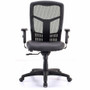 Lorell Executive High-back Swivel Chair - Vinyl Seat Material - High Back - 5-star Base - Black - - (LLR86245)