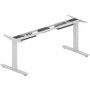 Lorell Sit-to-Stand Two-Tier Base - Silver Two-tier Base - 275 lb Capacity - Height Adjustable - - (LLR25971)