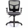 Lorell Executive Antimicrobial Mid-back Chair - Vinyl Seat Material - Black Frame Color - Mid Back (LLR86241)