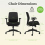 HON Altern Task Chair - Fabric, Foam Seat Material - Fabric Back Material - Black Frame Color - Mid (HONALTT1UUBLK)
