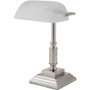 Victory Light Banker's Brass Desk Lamp - 14.8" Height x 6.5" Width - 10 W LED Bulb - Brushed Nickel (VLU8VS688029BN)