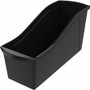 Storex Large Book Bin, Black - Sturdy, Handle, Drop Resistant - Black - Plastic (STX70109E06C)