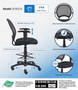 Boss Mesh Drafting Stool W/ Adjustable Arms