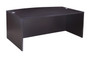 Boss Bow Front Desk Shell, Mocha 71"W*36/41"D*29.5"H (N189-MOC)