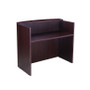 Boss Reception Desk, 71W X 30/36D X 42H, Mahogany (N169-M)