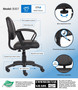 Boss Black Posture Chair W/ Loop Arms (B307)
